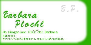 barbara plochl business card